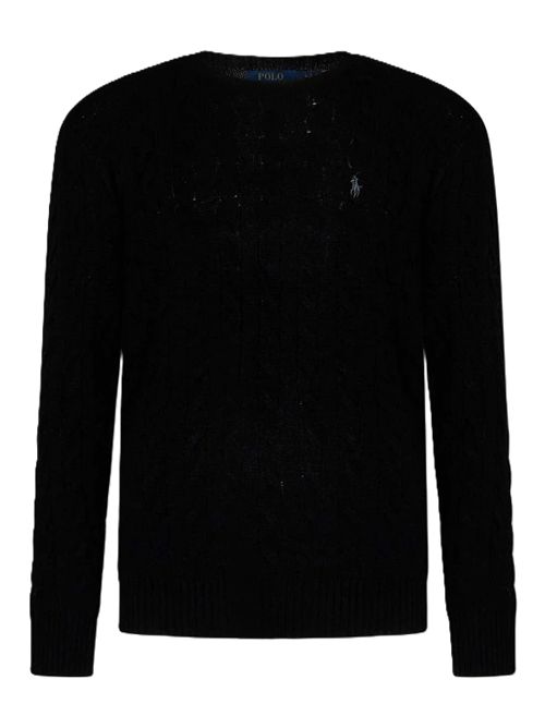 Cable-knit round-neck sweater Polo Ralph Lauren | 710876762001POLO BLACK